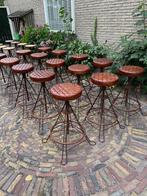 23 Industriele Barkrukken met leren zitting, 5 krukken of meer, Met voetsteun, 60 tot 90 cm, Nieuw