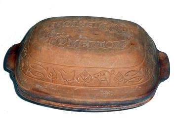 Römertopf en terre cuite pour cuisson saine et savoureuse., Poterie rustique, Poterie, Enlèvement, Utilisé