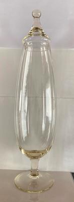 Vase en verre avec couvercle, Autres couleurs, Comme neuf, Verre, Enlèvement