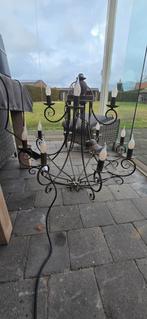 Smeedijzeren kroonluchter (8 lichtpunten), Huis en Inrichting, Lampen | Kroonluchters, Ophalen, Gebruikt, Metaal, Klassiek