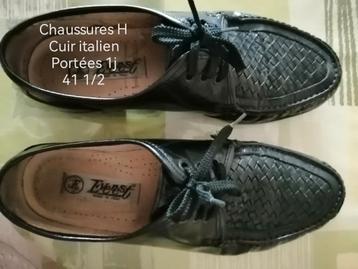 Chaussures cuir portées 1x beschikbaar voor biedingen