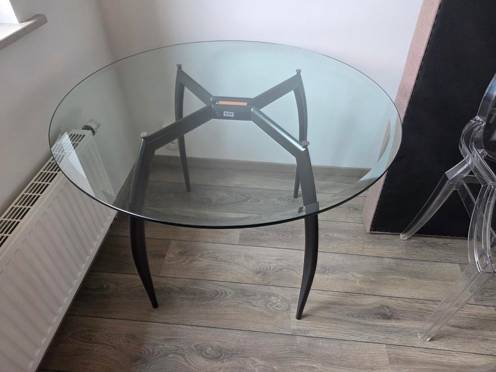 Table à manger et/ou table de cuisine., Maison & Meubles, 100 à 150 cm, 75 cm ou plus, Rond, Comme neuf