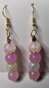 Boucles d'oreilles "tons pastels", Bijoux, Sacs & Beauté, Boucles d'oreilles, Neuf, Pendantes, Or, Blanc, Envoi