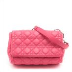 Lady Dior Cannage-tas, Handtassen en Accessoires, Tassen | Damestassen, Verzenden, Gebruikt, Roze, Handtas
