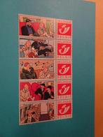 Feuillet 5 timbres Tintin Duostamp, Enlèvement ou Envoi, Tintin, Neuf, Image, Affiche ou Autocollant