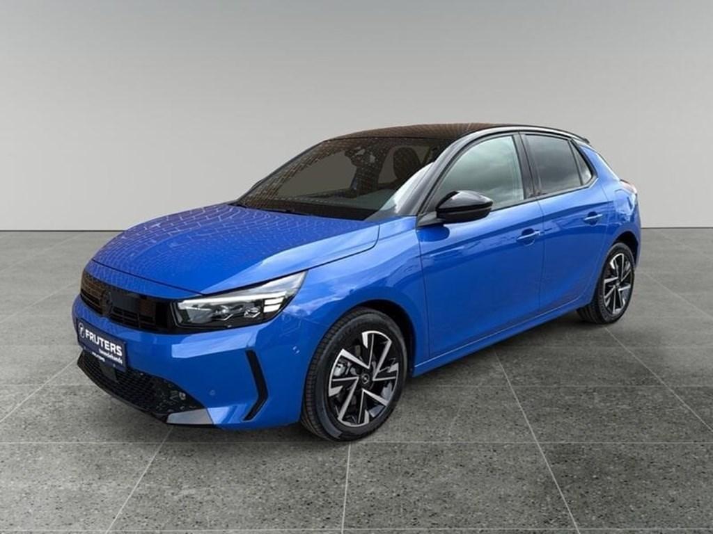 Opel Corsa Turbo Start/Stop GS, Auto's, Opel, Zwart, Blauw, 100 pk, 5 deurs