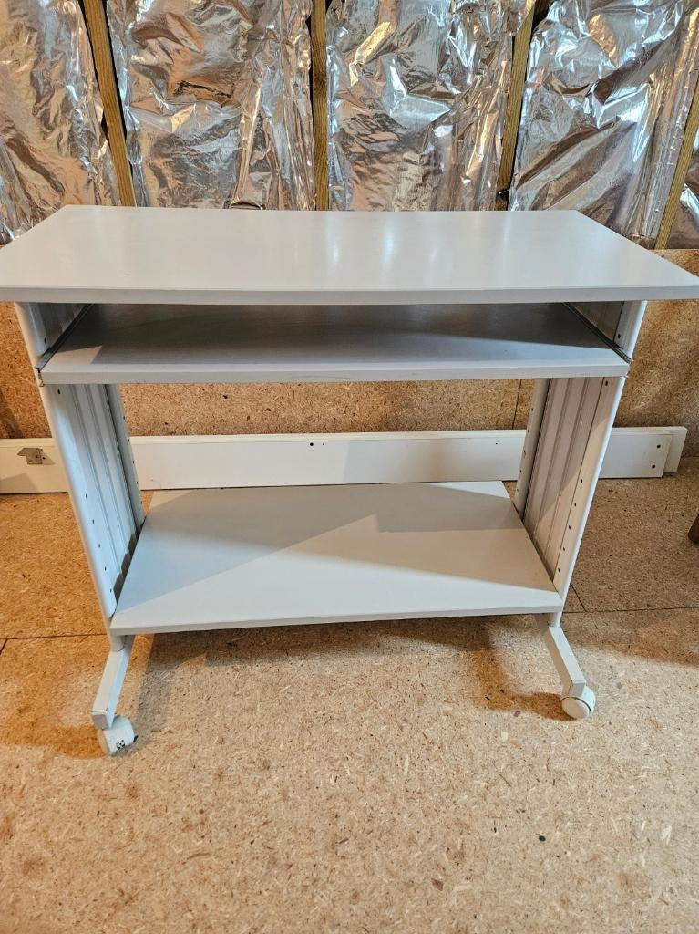 computertafel, Ophalen, Kunststof, 70 tot 120 cm, Zo goed als nieuw