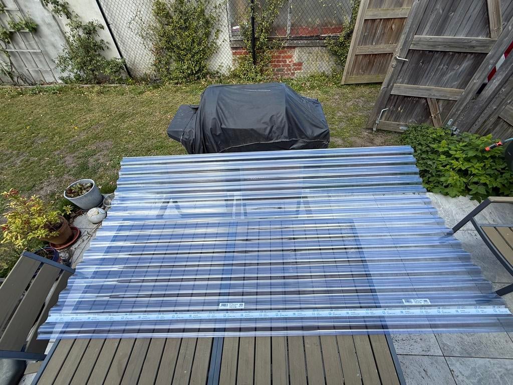 3 pvc golfplaten NIEUW 1150x2130 mm, Bricolage & Construction, Tuiles & Revêtements de toit, Neuf, Autres couleurs, Tôle ondulée