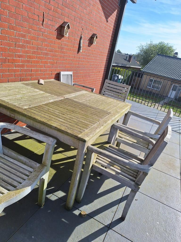 Op te knappen tuinset 8 personen, Tuin en Terras, Picknicktafels, Ophalen