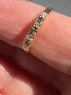 Bague en pr 18k et emeraudes, Enlèvement, Comme neuf, Or, Or