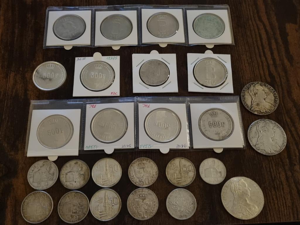 Lot .835 zilveren munten, Ophalen of Verzenden, Munten