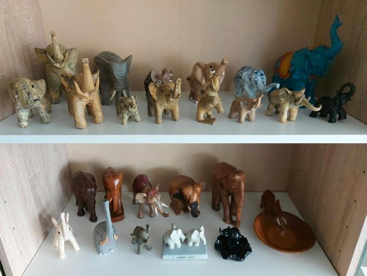 Verzameling olifanten beeldjes, Collections, Statues & Figurines, Comme neuf, Enlèvement