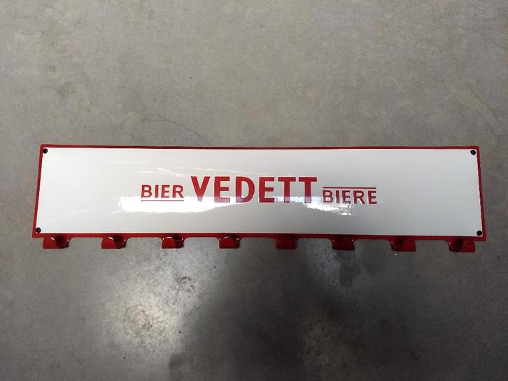 Vedett - emaille bord - brouwerij duvel moortgat, Collections, Marques de bière, Neuf, Panneau, Plaque ou Plaquette publicitaire