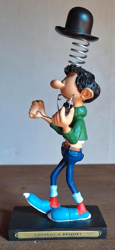 Springhoed met figuur van Gaston Lagaffe, Verzamelen, Stripfiguren, Nieuw, Beeldje of Figuurtje, Guust of Robbedoes, Ophalen