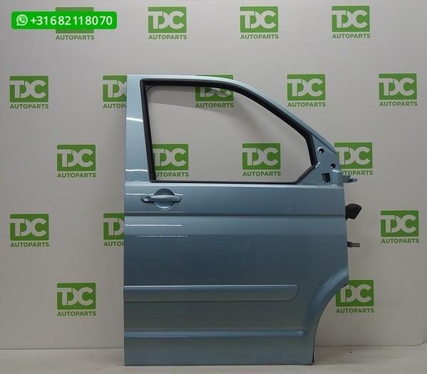 VW Transporter T5 (03-09) Voorportier rechts atlantis blauw, Gebruikt, Ophalen of Verzenden, Volkswagen, Voor