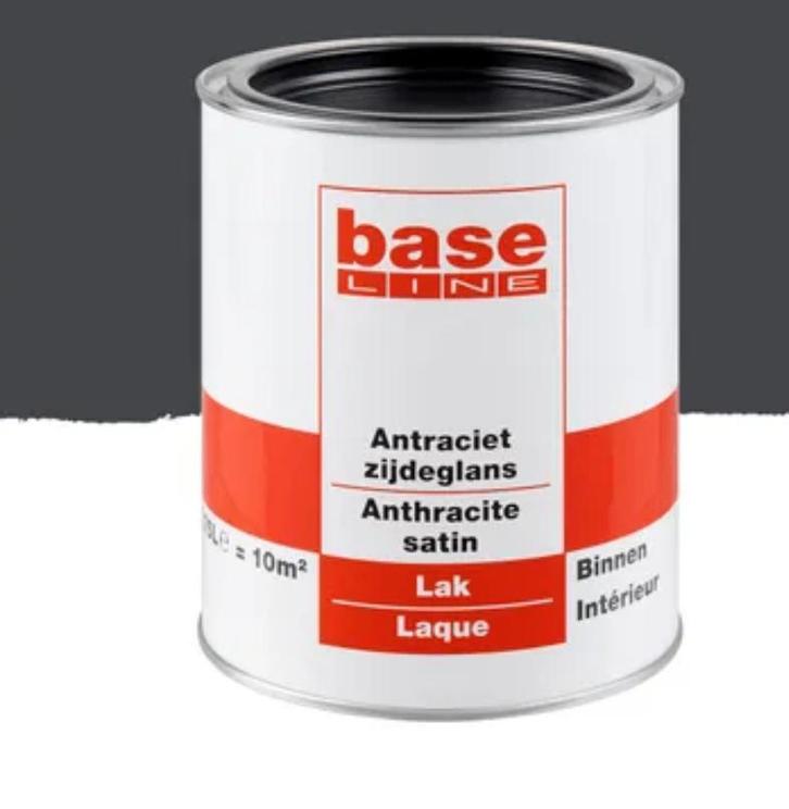Laque Satinée Baseline - Anthracite, Bricolage & Construction, Peinture, Vernis & Laque, Utilisé, Laque, Gris, Enlèvement