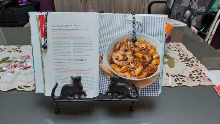 Kookboekstandaard, kat. IJzer. Nieuwstaat, Huis en Inrichting, Woonaccessoires | Overige, Zo goed als nieuw, Ophalen