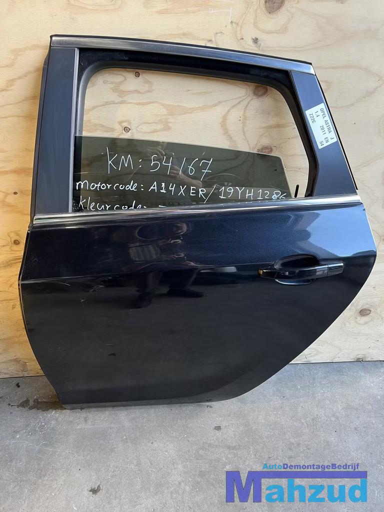 OPEL ASTRA J Zwart Z22C links achter deur portier 2009-2015, Arrière, Opel Automobile GmbH, Porte, Opel