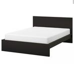 Lit Ikea Malm 160x200 brun noir - model haute, Enlèvement, Utilisé