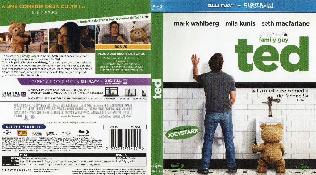 ted (blu-ray) neuf, CD & DVD, Blu-ray, Comme neuf, Autres genres, Enlèvement ou Envoi