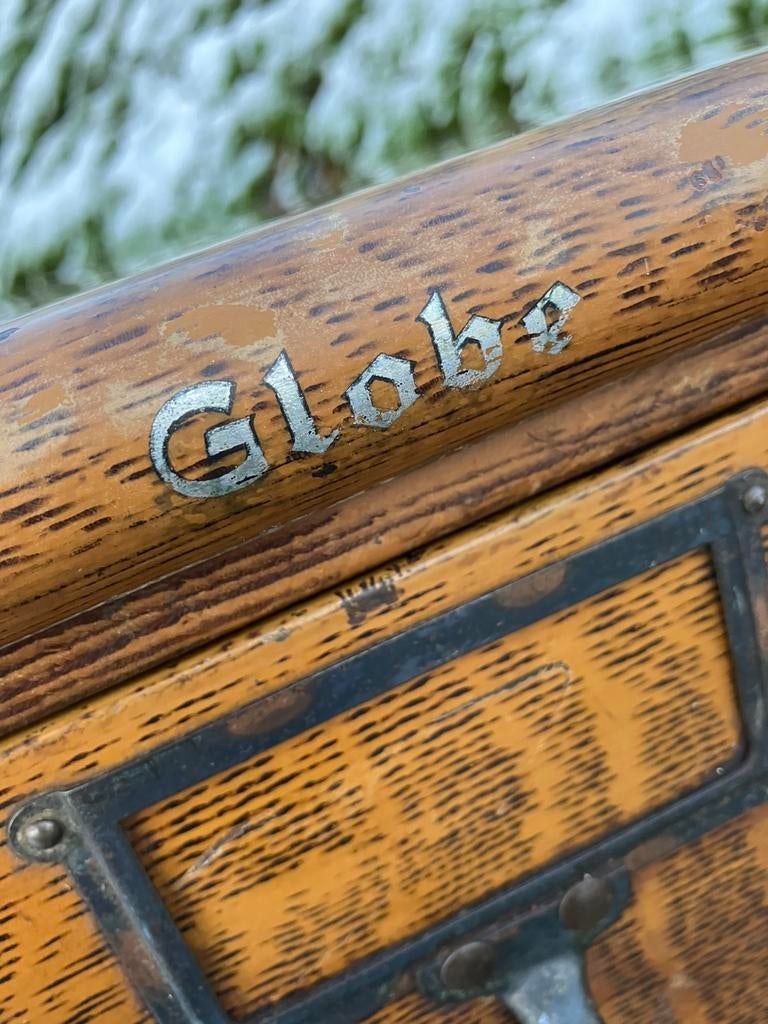 Zeldzame Vintage GLobe metalen archiefkasten!, Maison & Meubles, Armoires | Armoires à porte coulissante & Armoires à archives