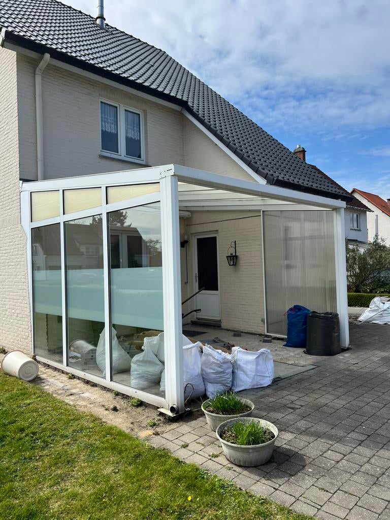 Veranda en zonnescherm 4x4, Ophalen, Zo goed als nieuw