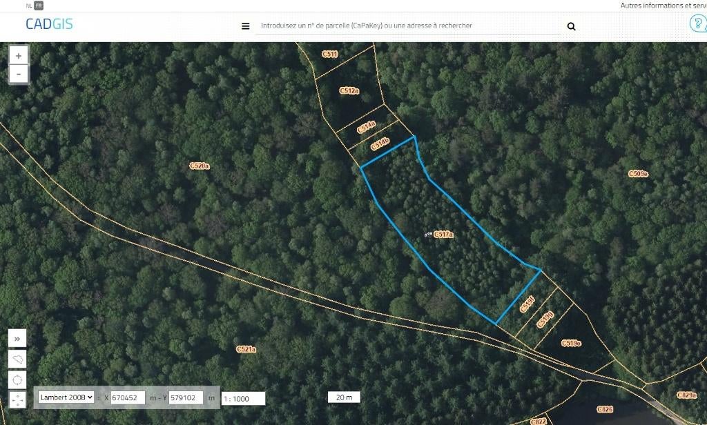 Parcelle de terrain boisée à nature de bois, Immo, Gronden en Bouwgronden, 1500 m² of meer