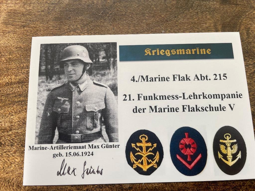 Gesigneerde foto Duitse veteraan, Verzamelen, Ophalen of Verzenden, Marine, Foto of Poster