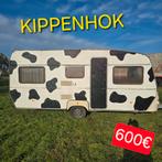 Caravan kippenhok paardeweide bos vijver tuin bouw chassis, Caravans en Kamperen, Ophalen