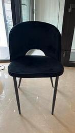 Chaise en velour noir, Enlèvement, Comme neuf, Noir