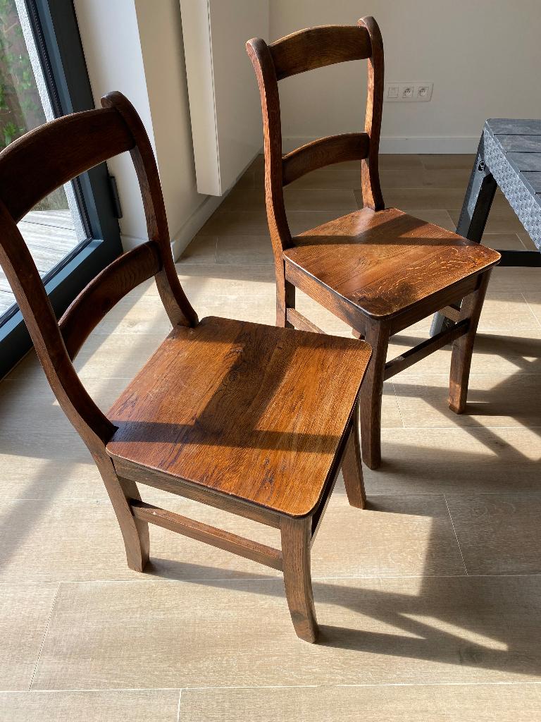 8 bruine stoelen, Maison & Meubles, Chaises, Brun, Enlèvement, Bois, Cinq, Six Chaises ou plus