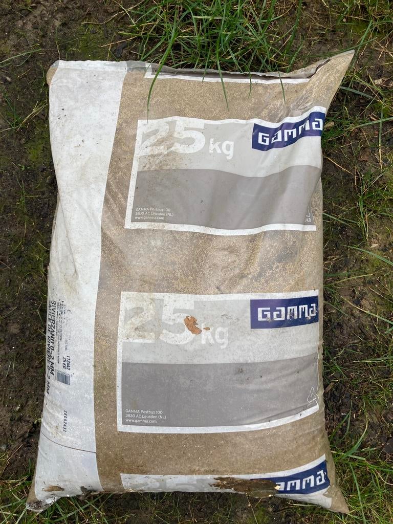 Wit zand - 17 zakken, Tuin en Terras, Zand, Ophalen, Zo goed als nieuw