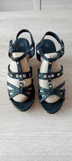 Chaussures à talons compensés pointure 40, Enlèvement ou Envoi, Comme neuf, Noir, Sandales et Mûles