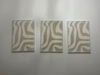 Moderne wanddecoratie – set van 3 schilderijen / wandpanelen, Ophalen, Zo goed als nieuw