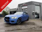 BMW 1-serie 114i 210PK M-pakket-M140i-XENON-18''-LEDER, Auto's, Gebruikt, Zwart, 4 cilinders, Blauw