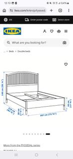 Bed ikea Tyssedal 180x200 + 2 nachtkastjes, Enlèvement, Utilisé, 180 cm, 200 cm