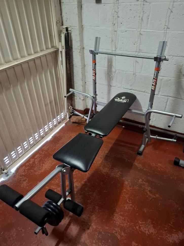 ️‍️ Banc de musculation + kit haltères/barre 50 kg, Sport en Fitness, Fitnessmaterialen, Ophalen