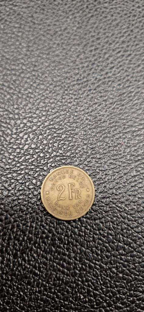 Belgisch congo 2 frank 1947, Ophalen of Verzenden