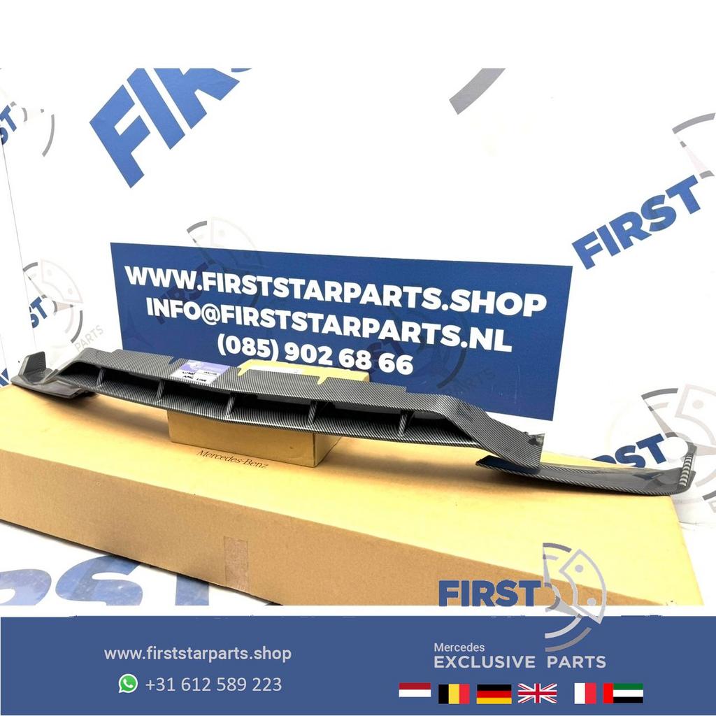 W206 C43 AMG BUMPER CARBON LOOK SPOILER LIP PERFORMANCE C KL, Gebruikt, -, Ophalen of Verzenden, -