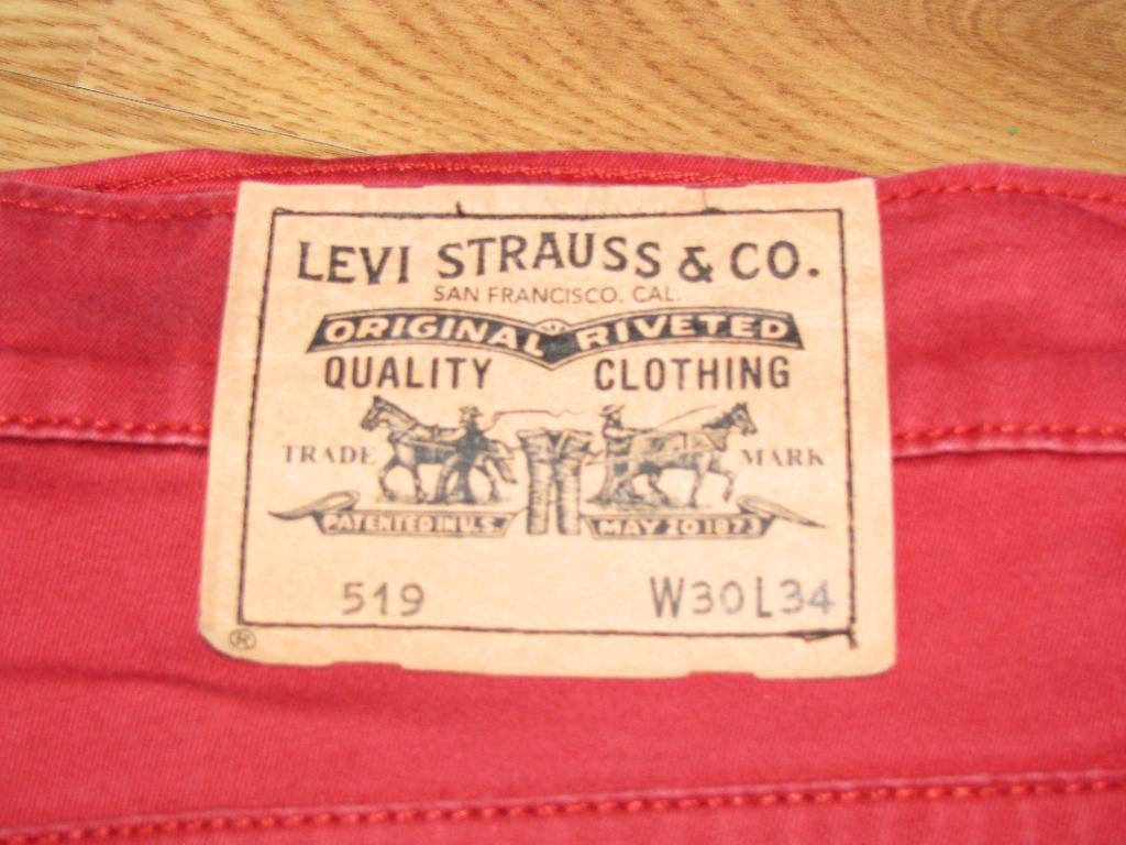Jeansbroek rood Levis heren, Ophalen, Zo goed als nieuw, Overige kleuren, Levi's