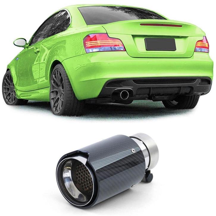 Uitlaatsierstuk Rond Voor Bmw 1 Serie E81 E82 E87 E88 Echt C, Auto diversen, Tuning en Styling, Verzenden