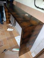 Console chinoise laquée noire/bronze, Maison & Meubles, 100 à 150 cm, Enlèvement, Utilisé, Chinois