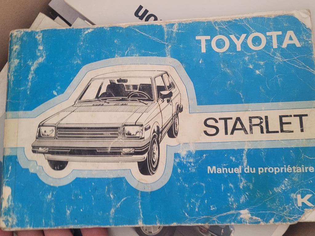Originele Toyota Starlet (1984-1989) Gebruikershandleiding, Ophalen