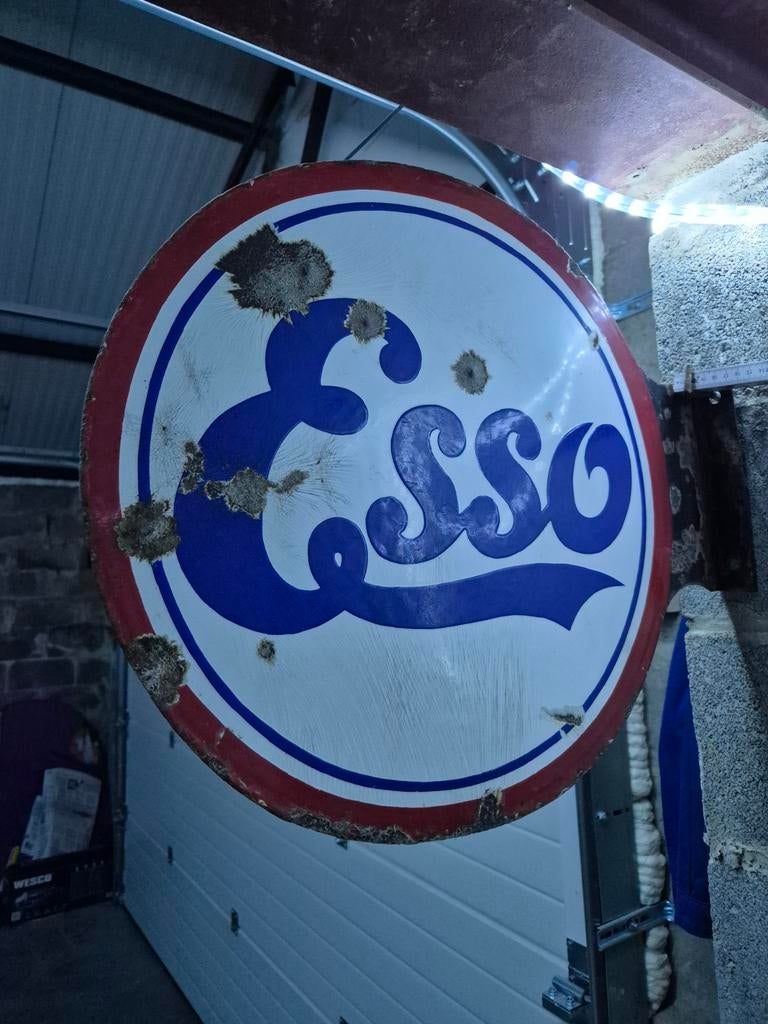 Plaque émaillée Esso