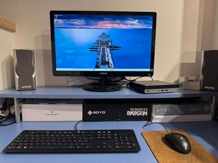 Ordinateur HP EliteDesk 800 G3 – Pack complet, Informatique & Logiciels, Ordinateurs de bureau, Comme neuf, SSD, 8 GB, Enlèvement