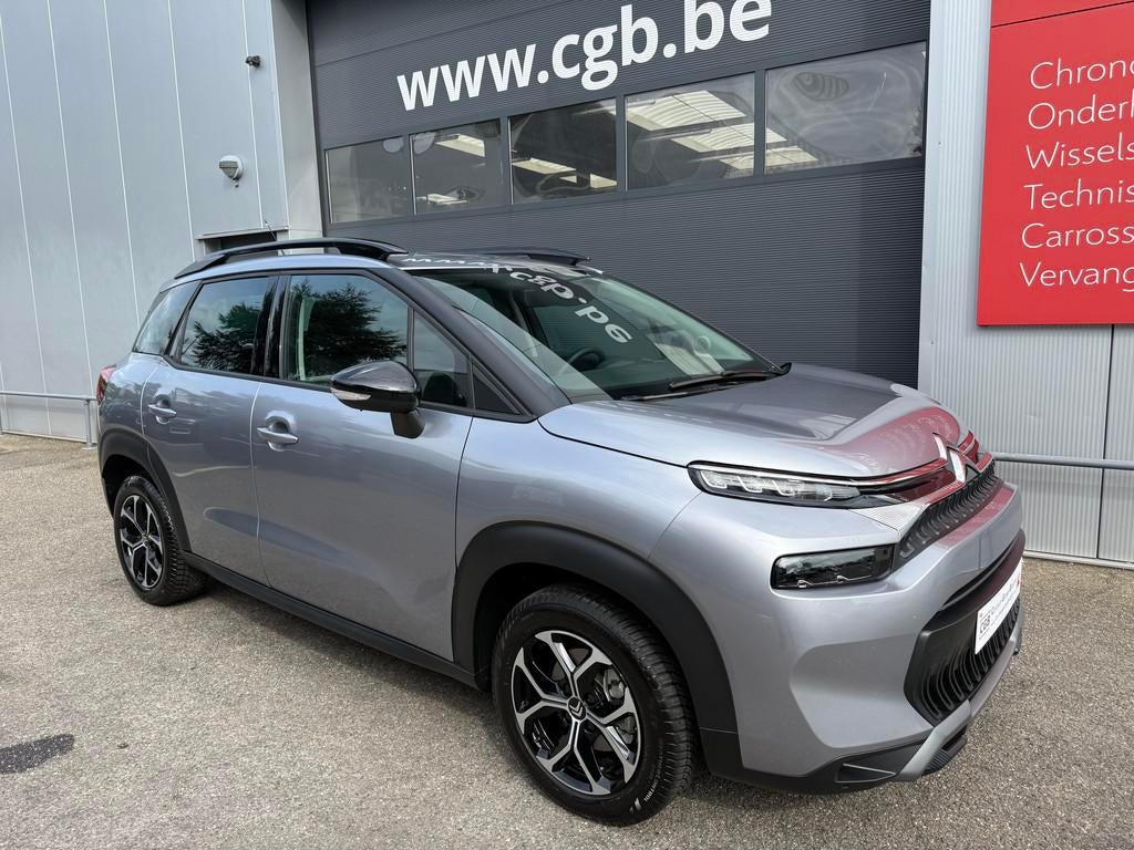 Citroën C3 Aircross 12 SHINE 110pk man6 ALS NIEUW 6000 KLM, Autos, Citroën, Argent ou Gris, Achat, Euro 6, Boîte manuelle