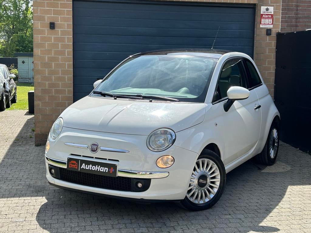 Fiat 500 1.2 Lounge Airco PanoDak Onderhoudsboek 2sleutels, Autos, Fiat, 1242 cm³, Euro 5, Achat, Beige