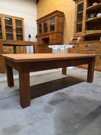 Mooie massief teakhouten salontafel 140cm met 1 schuif., Ophalen