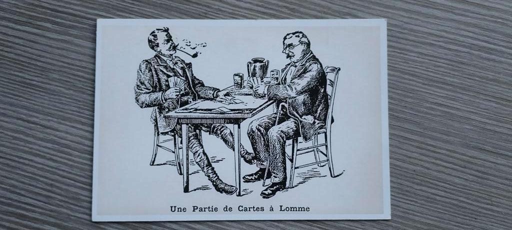 oude postkaart "kaartspel in Lomme" France, Collections, Cartes postales | Étranger, Envoi, Non affranchie, France