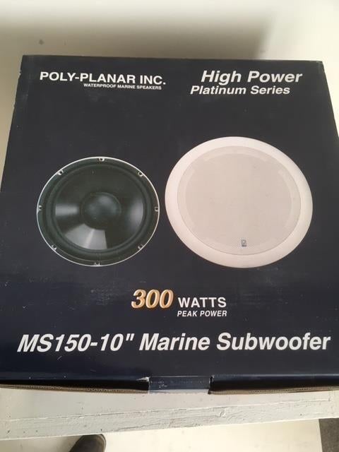 513. Poly-Planar speakers MS150-10 inch Marine Subwoofer, TV, Hi-fi & Vidéo, Enceintes, Enlèvement ou Envoi, Neuf, Subwoofer